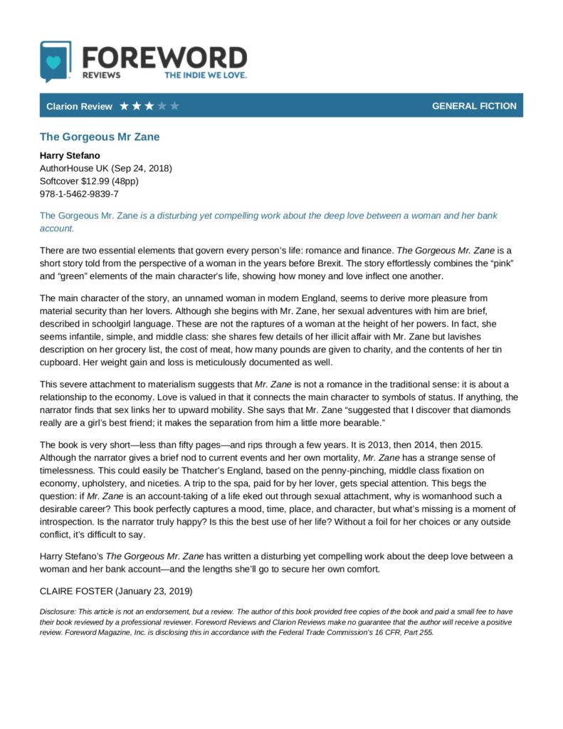 782487 the gorgeous mr. zane clarion review page 0001